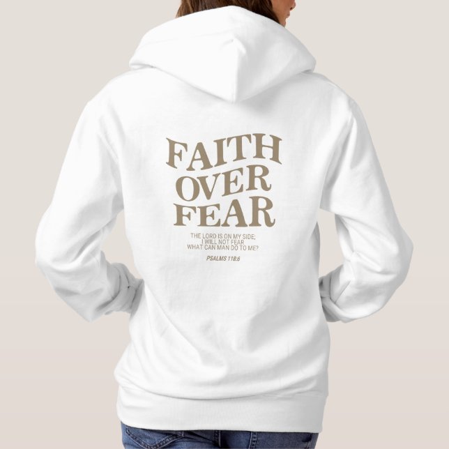 Pull À Capuche La foi sur la peur, citation chrétienne, verset bi (Dos)