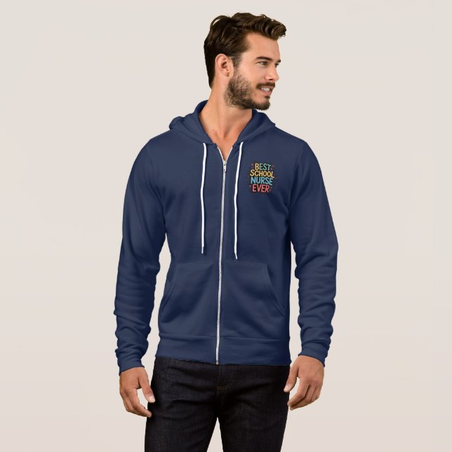 Pull À Capuche La meilleure infirmière jamais (Devant entier)
