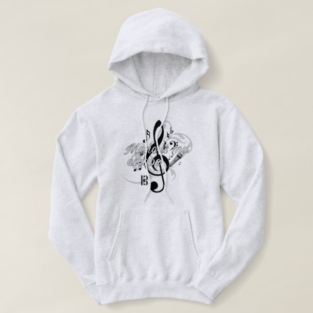 Pull À Capuche La musique est mon. sweatshirt à capuchon unisexe (Design devant)