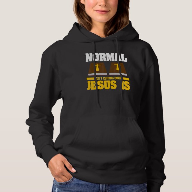 Pull À Capuche La normale religieuse n'arrive pas Jésus est chrét (Devant)