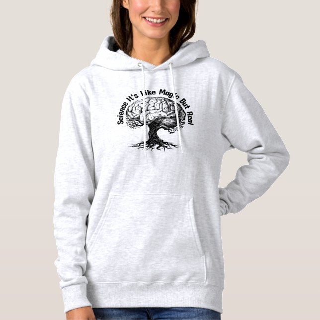 Pull À Capuche la science c'est comme de la magie mais réelle (Devant)