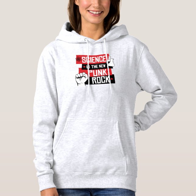 PULL À CAPUCHE LA SCIENCE EST LE NOUVEAU ROCHER DE PUNK (Devant)