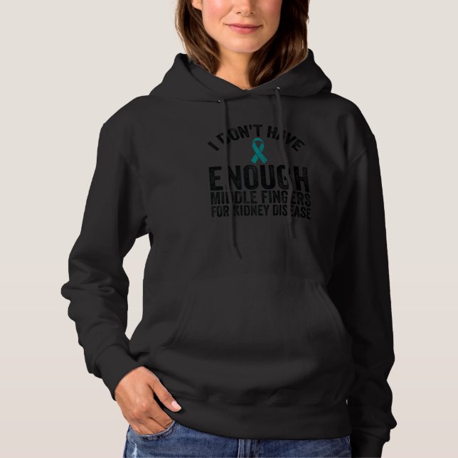 Pull À Capuche La sensibilisation n'a pas de doigts moyens pour l (Devant)