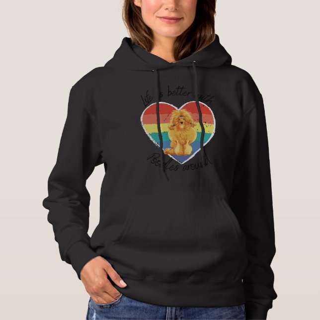 Pull À Capuche La vie est meilleure avec les canicules autour de  (Devant)