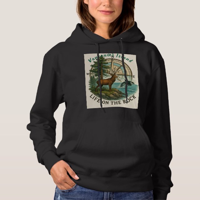 Pull À Capuche La vie sur le rocher Sweatshirt des femmes (Devant)