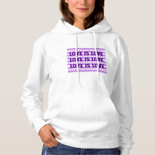 Pull À Capuche L'amour est l'amour dans le violet