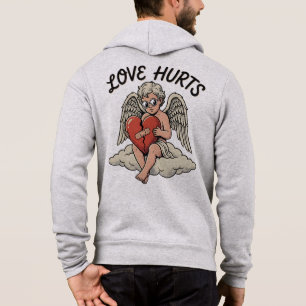 Pull À Capuche L'amour fait mal Cupidon Ange