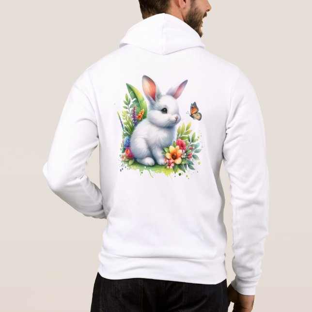 Pull À Capuche Lapin de ferme bébé Clipart de sublimation-88186 (Dos)