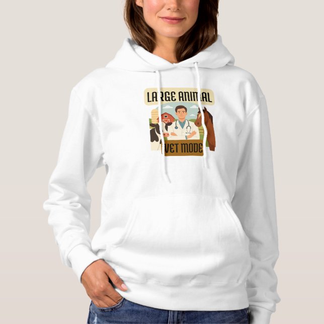 Pull À Capuche Large Animal Veterinarian – Farm Vet Mode Design (Devant)