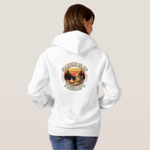 Pull À Capuche Le Camping Est Ma Thérapie Chat Amoureux Aventure 