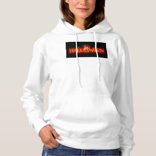 Pull À Capuche Le lettrage massif enflammé d'Halloween de Slipper