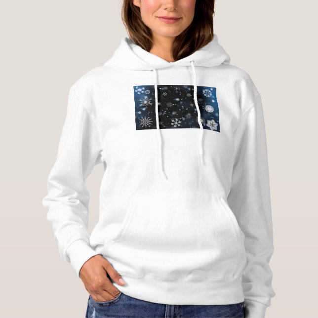 Pull À Capuche Le Noël de SlipperyJoe, hiver magique paisible à (Devant)