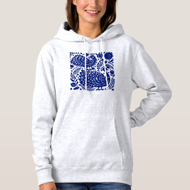 Pull À Capuche Le paradis du paon (Devant)