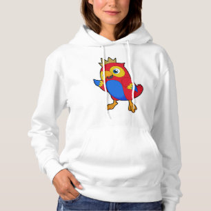 Pull À Capuche Le perroquet comme roi avec la couronne