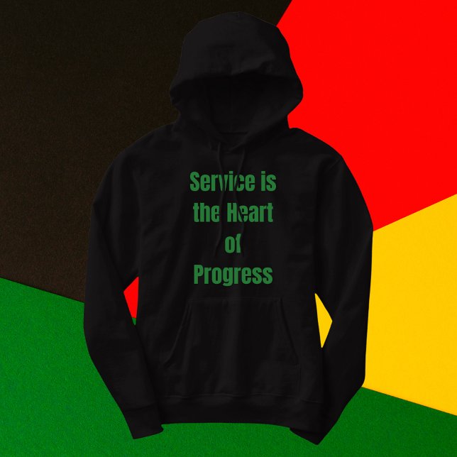 Pull À Capuche Le service est le coeur du progrès (Créateur téléchargé)
