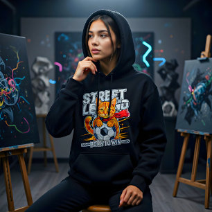 Pull À Capuche Légende du Chat de Football – Cadeau Drôle de Foot