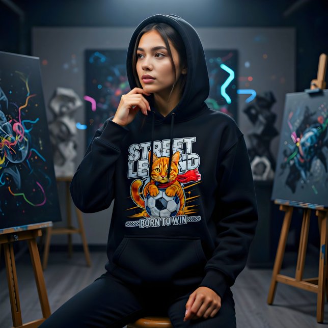 Pull À Capuche Légende du Chat de Football – Cadeau Drôle de Foot (Créateur téléchargé)