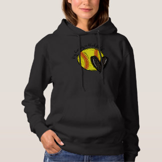 Pull À Capuche Leopard Mon Coeur Est Sur Ce Terrain Softball Coeu