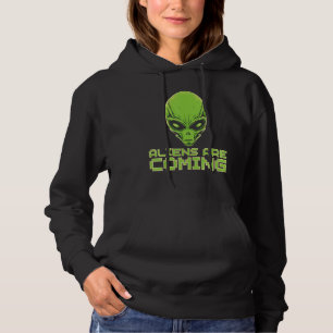 Pull À Capuche Les Aliens Arrivent Tête Alien UFO Festival Humain
