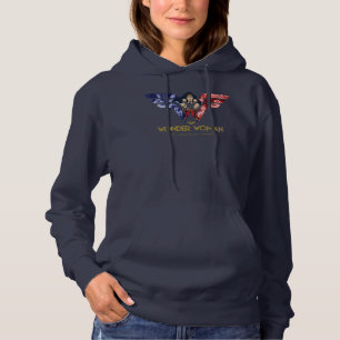 Pull À Capuche Les armes croisées de Wonder Woman dans le logo