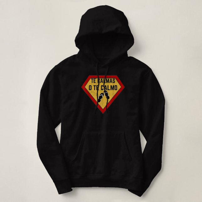 Pull À Capuche Les Calmas O Te Calmo (Design devant)