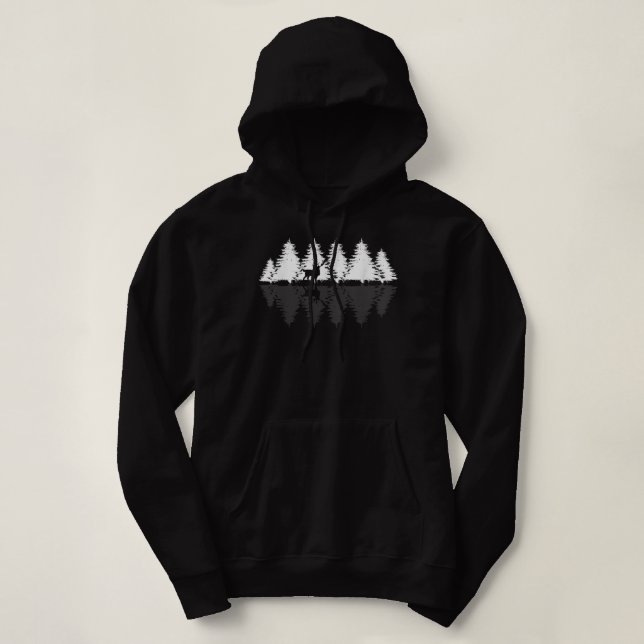 Pull À Capuche Les cerfs d'animaux Nature extérieure Faune Réflec (Design devant)
