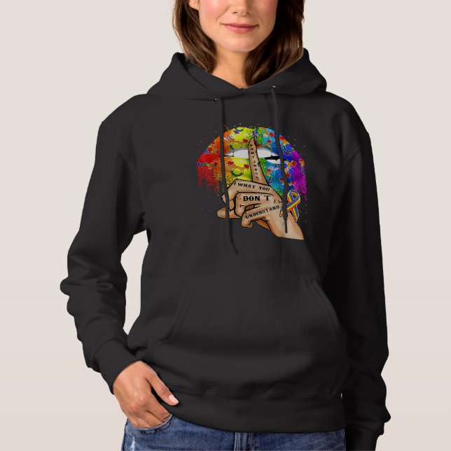 Pull À Capuche Les lèvres cool ne jugent pas ce que vous ne compr (Devant)