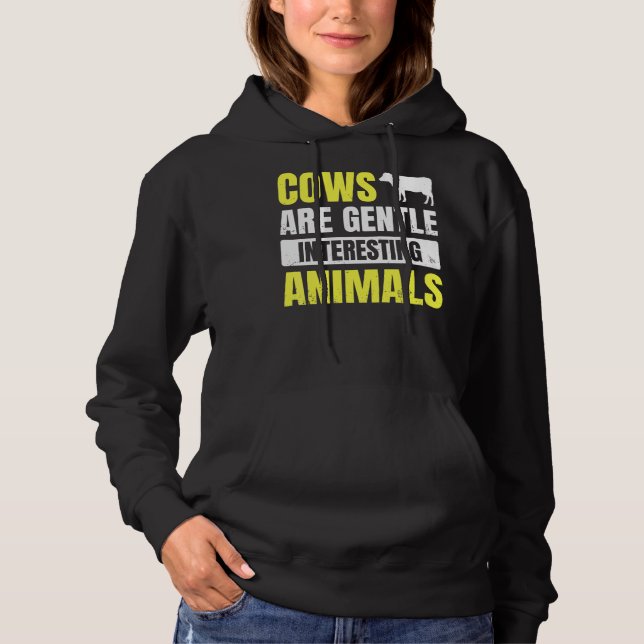 Pull À Capuche Les Vaches De La Ferme De Vaches Sont Des Animaux  (Devant)