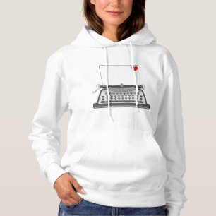 Pull À Capuche Lettre d'amour à la machine à écrire vintage