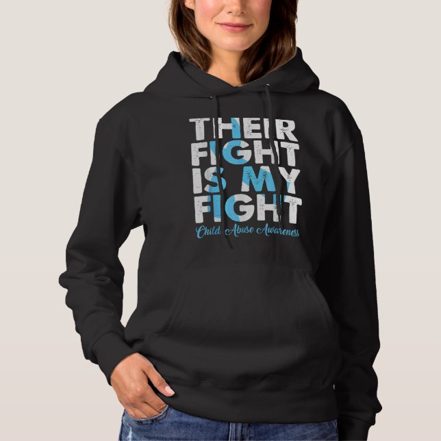 Pull À Capuche Leur Combat Est Ma Lutte Contre La Maltraitance De (Devant)