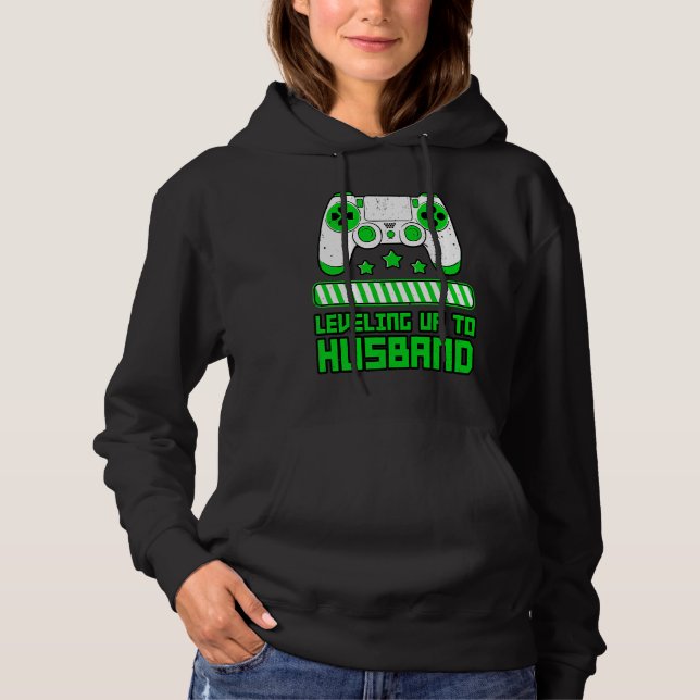 Pull À Capuche Leveling Up To Husband Gamer Boyfriend Game Contro (Devant)