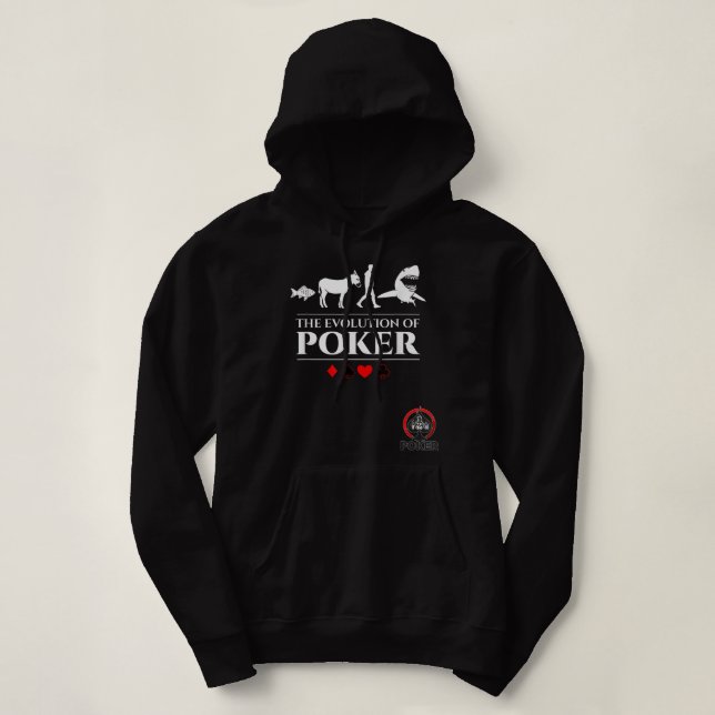 Pull À Capuche L'évolution du Poker Poker Poker carte homme âne r (Design devant)