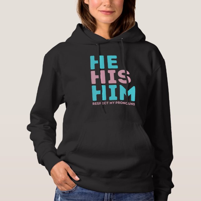 Pull À Capuche Lgbt Fierté Respecter Mes Prononononononononononso (Devant)