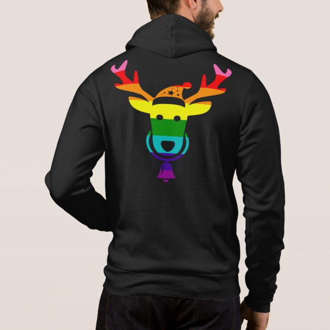 Pull À Capuche LGBTQ Fierté Drapeau arc-en-ciel Drôle Reinder de  (Dos)