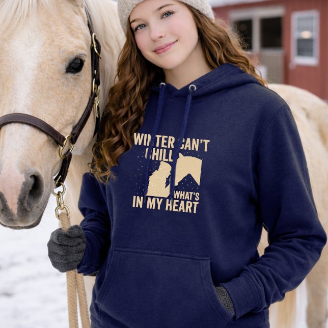 Pull À Capuche L'hiver ne peut refroidir ce qu'il y a dans mon cœ (Créateur téléchargé)