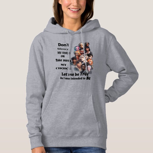 Pull À Capuche Liberté de choix et de voix (Devant)