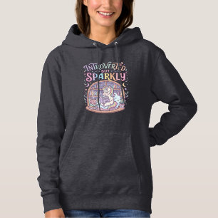 Pull À Capuche Licorne Introvertie mais Originale Blanche Étincel