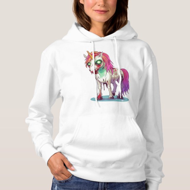Pull À Capuche Licorne zombie (Devant)