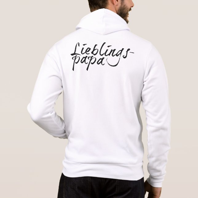 Pull À Capuche Lieblingspapa - schwarzer Schriftzug 00001 (Dos)