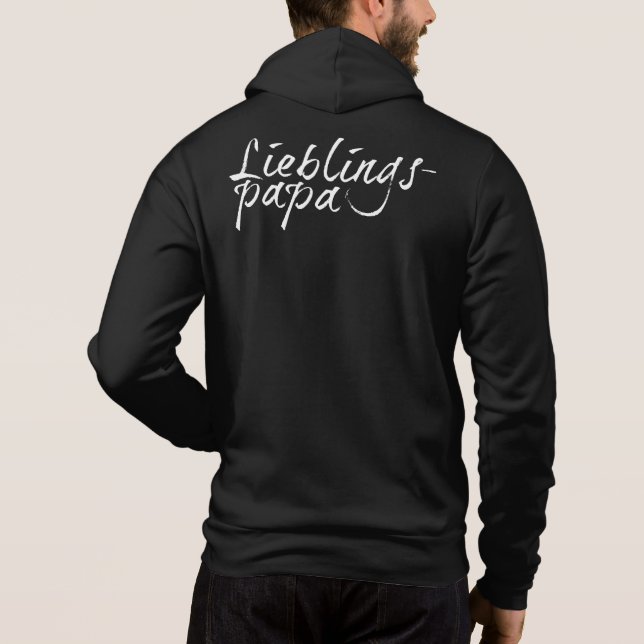 Pull À Capuche Lieblingspapa - weißer Schriftzug 0001 (Dos)