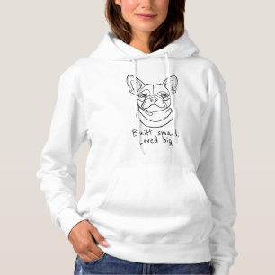 Pull À Capuche Ligne artistique Bouledogue français. Construit pe