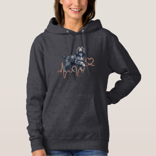 Pull À Capuche Ligne de battement de coeur de chien Afghan Hound