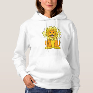 Pull À Capuche Lion avec Fleur de tournesol