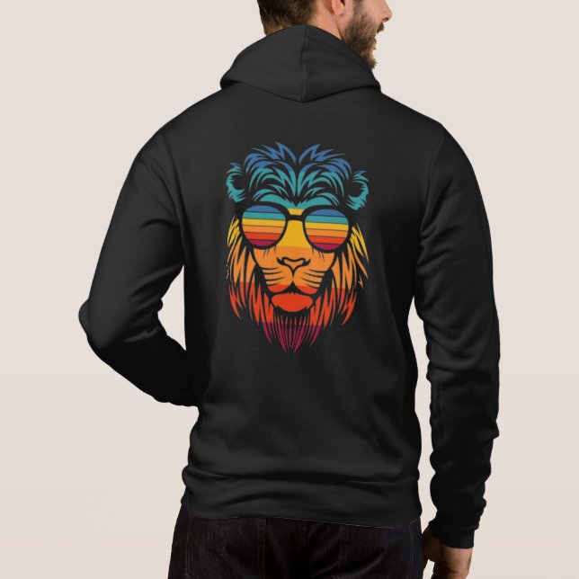 Pull À Capuche Lion Cool  (Dos)