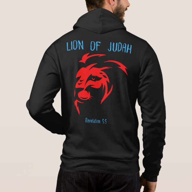 Pull À Capuche Lion de Juda Christian Jésus foi Don (Dos)