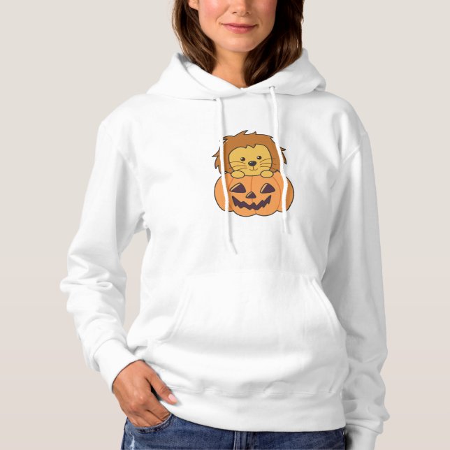 Pull À Capuche Lion En Citrouille Orange Koalas Lion Halloween (Devant)