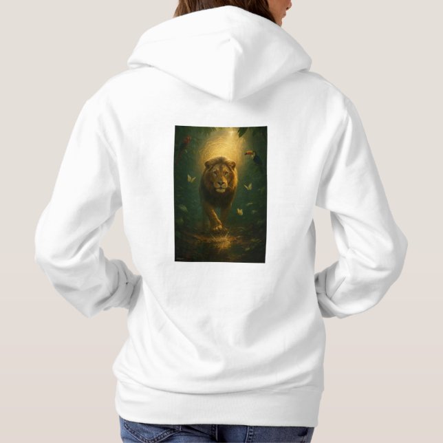 Pull À Capuche Lion et Mandala – Force dans le Silence (Dos)