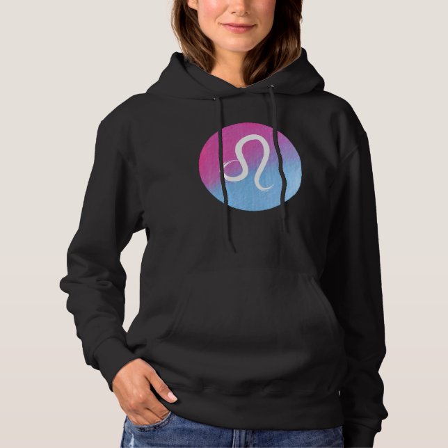 Pull À Capuche Lion Lion Astrologie Horoscope Zodiac Femme (Devant)