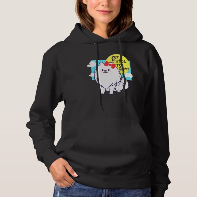 Pull À Capuche Liquides Zéro À Donner - Poméranie Mignonne (Devant)