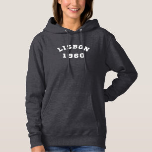 Pull À Capuche Lisbonne Portugal Ville 1960 Vintage